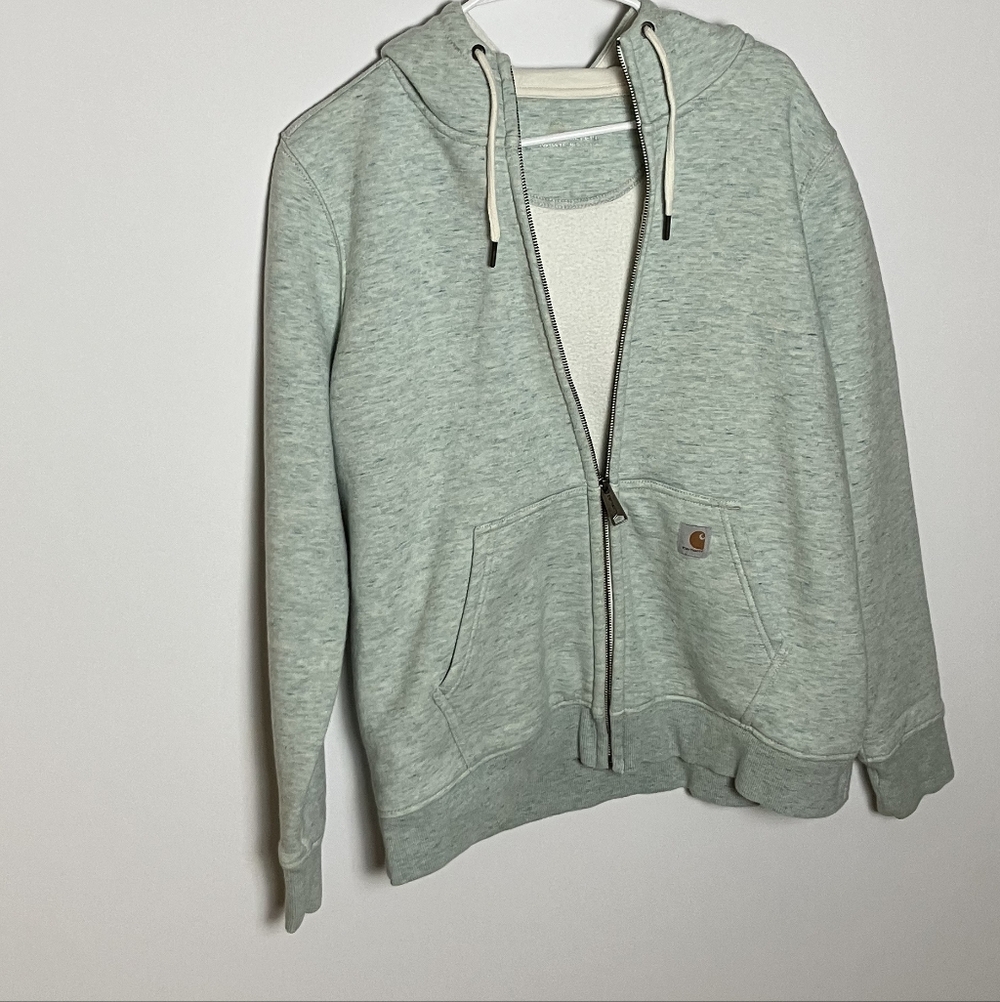 Vintage Carhartt Marbled Light Blue Men's Sweatshirt XL